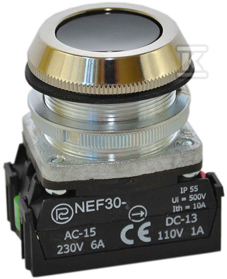 Кнопка NEF30-K2X чорна - W0-NEF30-K 2X S